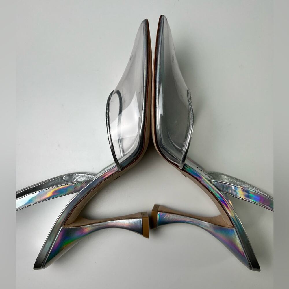 Stuart Weitzman Womens Silver Clear Pointed Stuar… - image 6